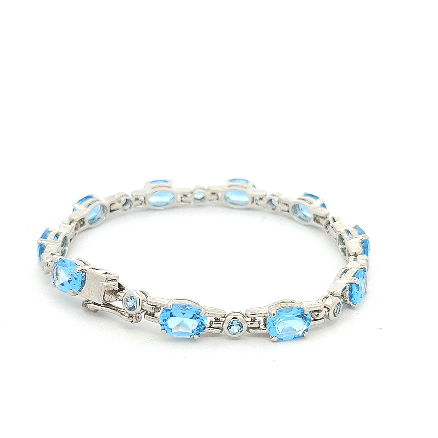 Swiss Blue Topaz Bracelet - Margot - boothandbooth