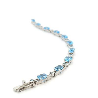 Swiss Blue Topaz Bracelet - Margot - boothandbooth