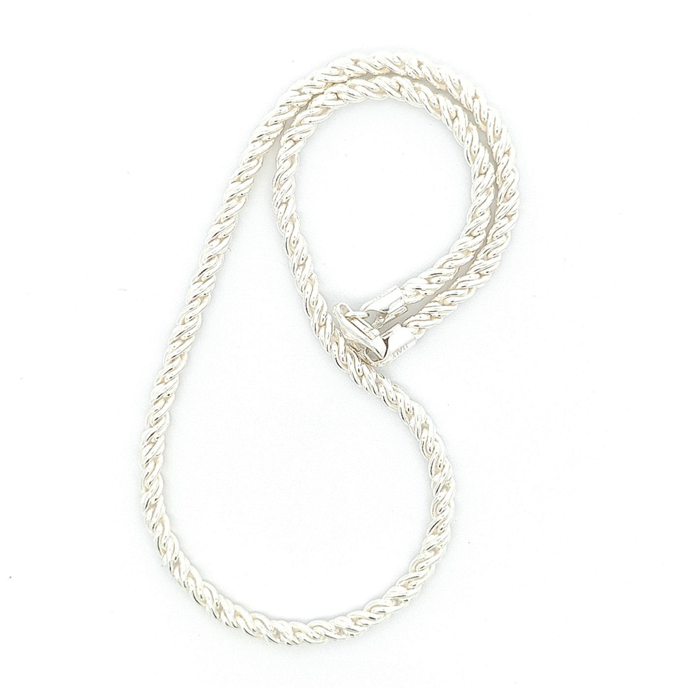 Sterling Silver Torcion Chain, Width 4mm - boothandbooth