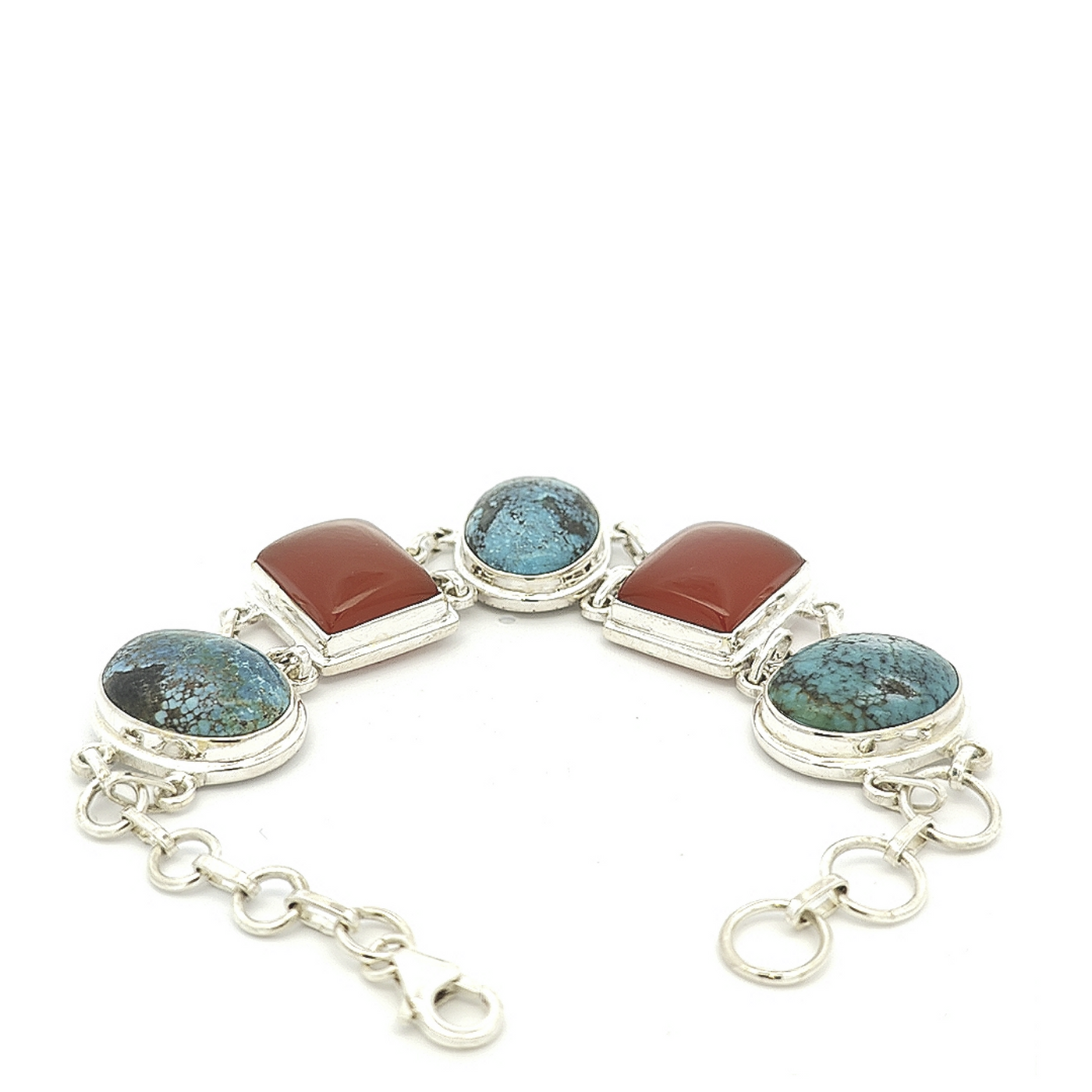 Turquoise and Carnelian Bracelet - Lola - boothandbooth