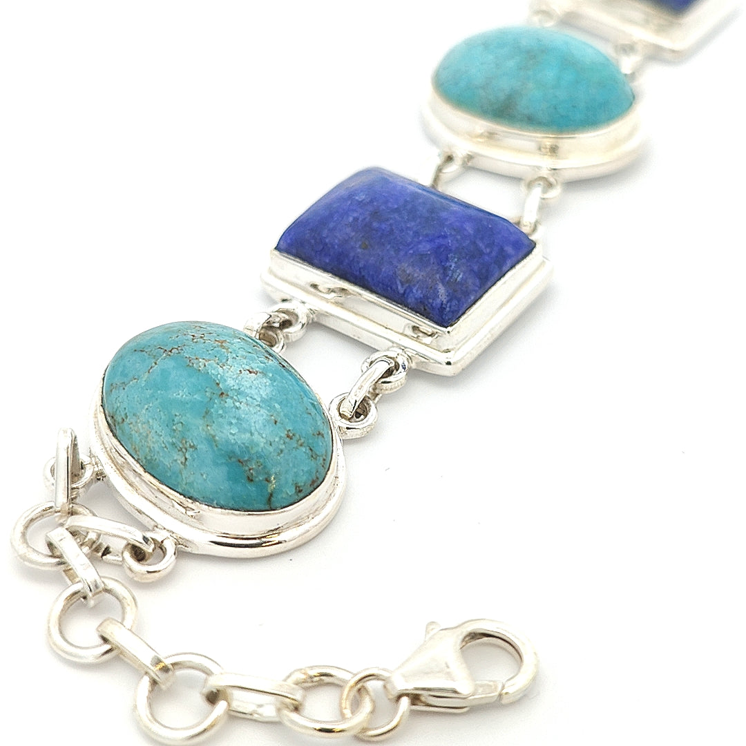 Lapis Lazuli and Turquoise Bracelet - Lola - boothandbooth