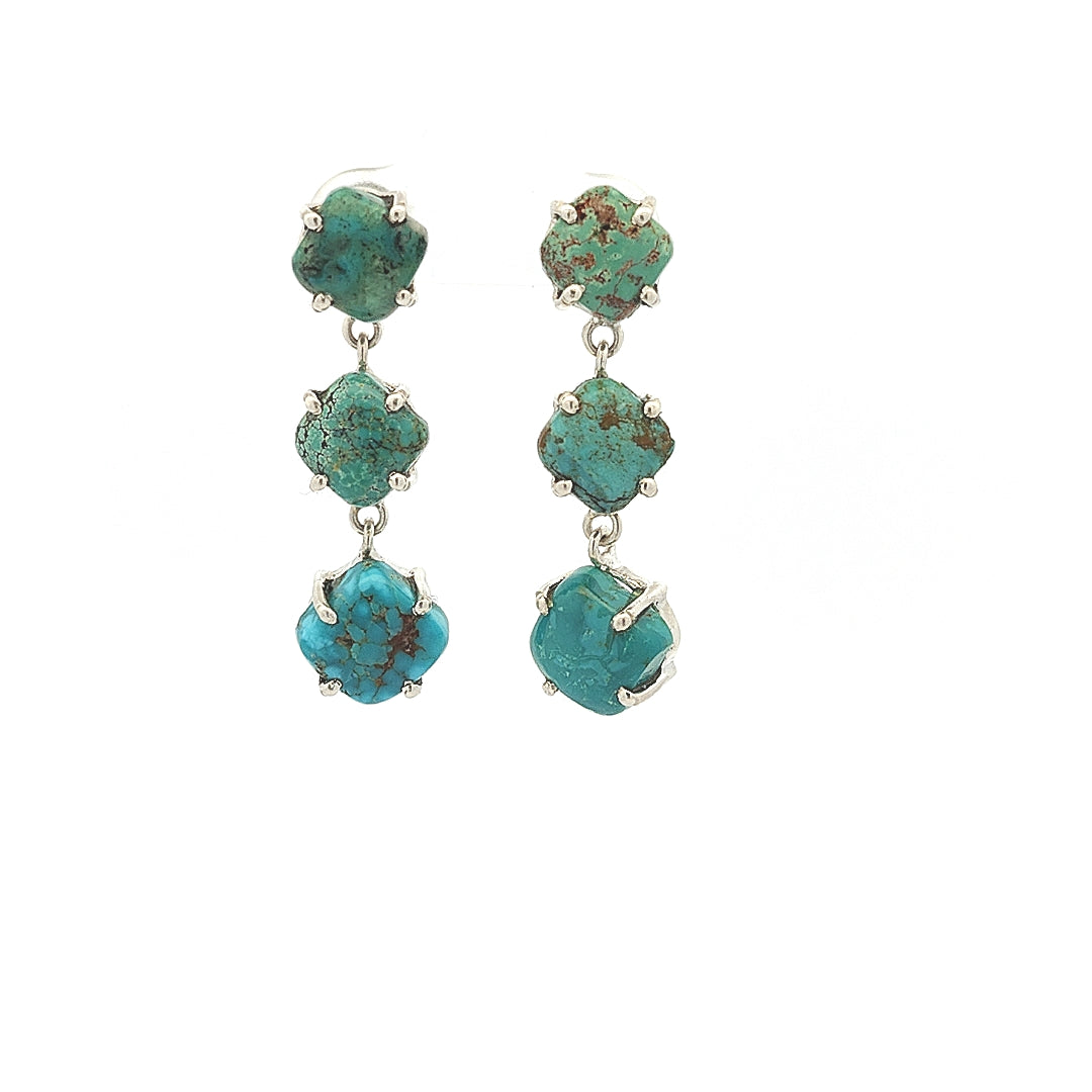 Natural Turquoise Earrings - Fenella - boothandbooth