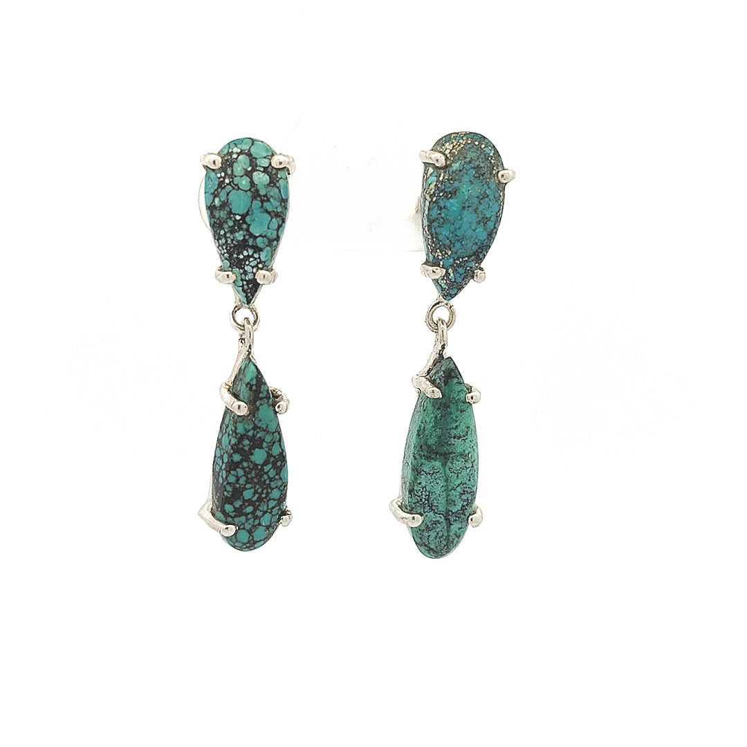Natural Turquoise Earrings - Jenna - boothandbooth