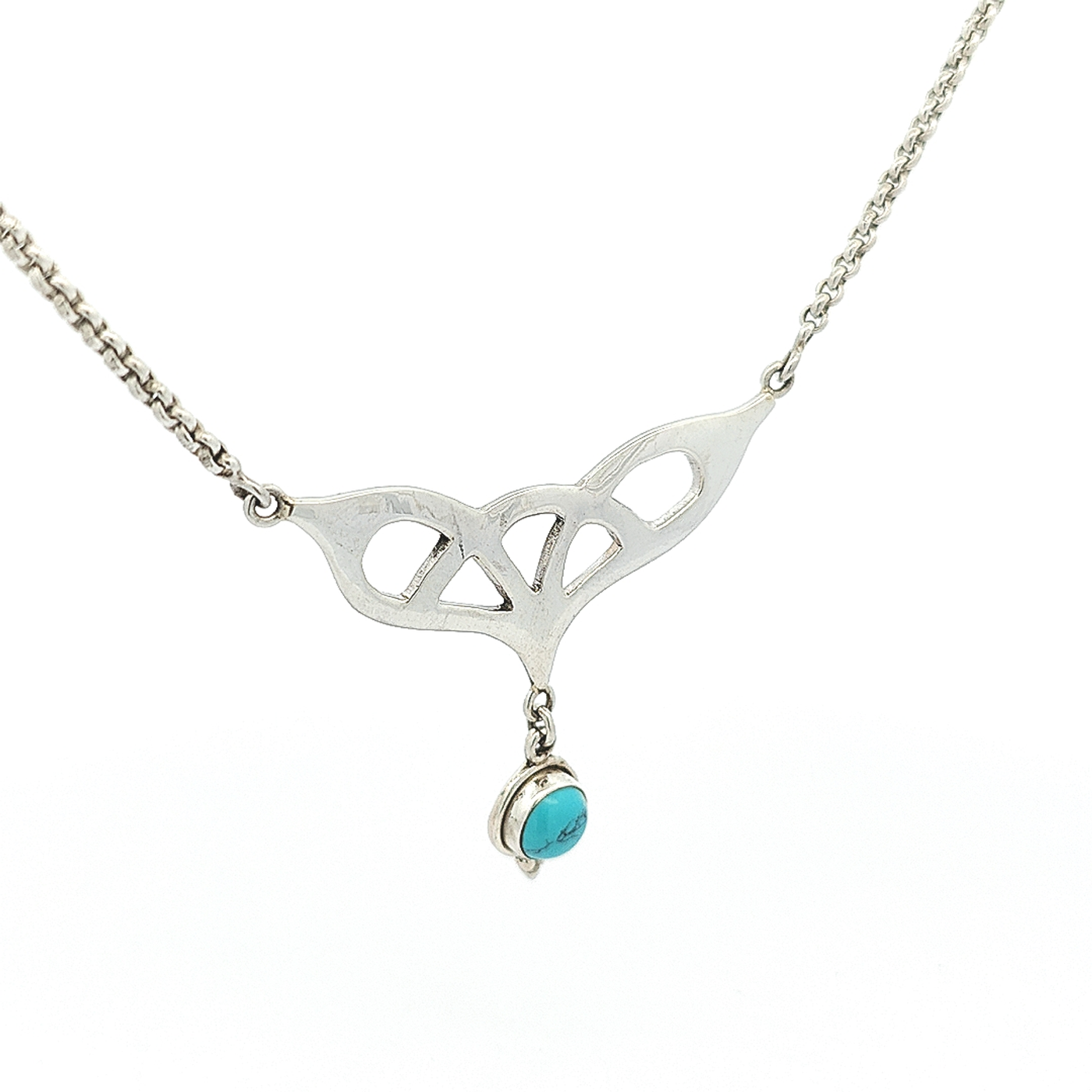 Turquoise Pendant Necklace - Corinne - boothandbooth