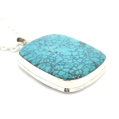 Large Turquoise Pendant - Anna - boothandbooth