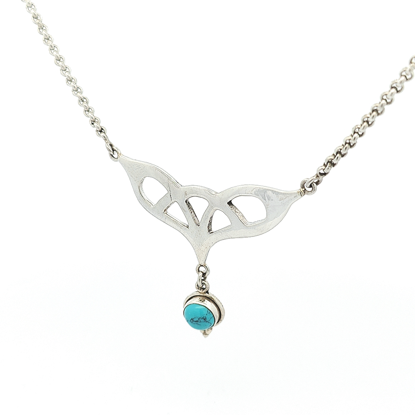Turquoise Pendant Necklace - Corinne - boothandbooth