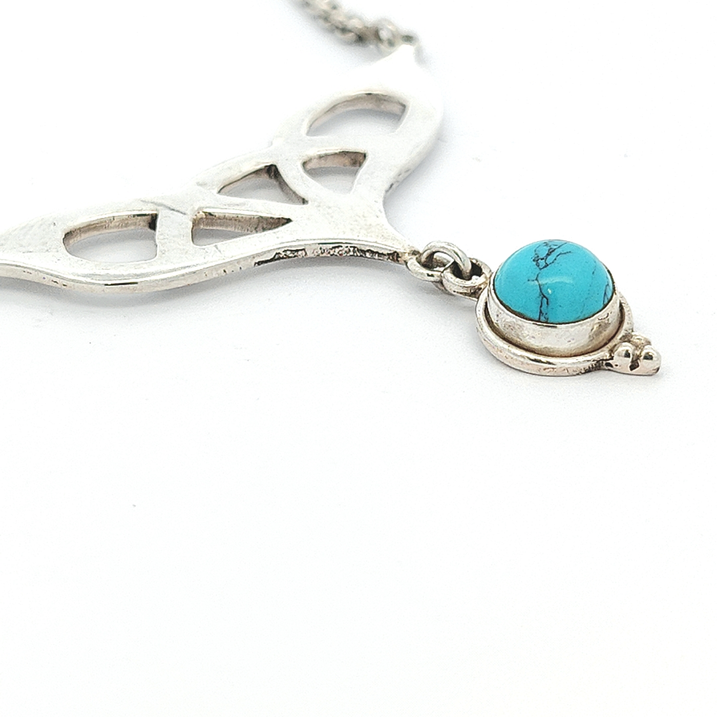 Turquoise Pendant Necklace - Corinne - boothandbooth