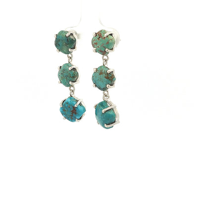 Natural Turquoise Earrings - Fenella - boothandbooth