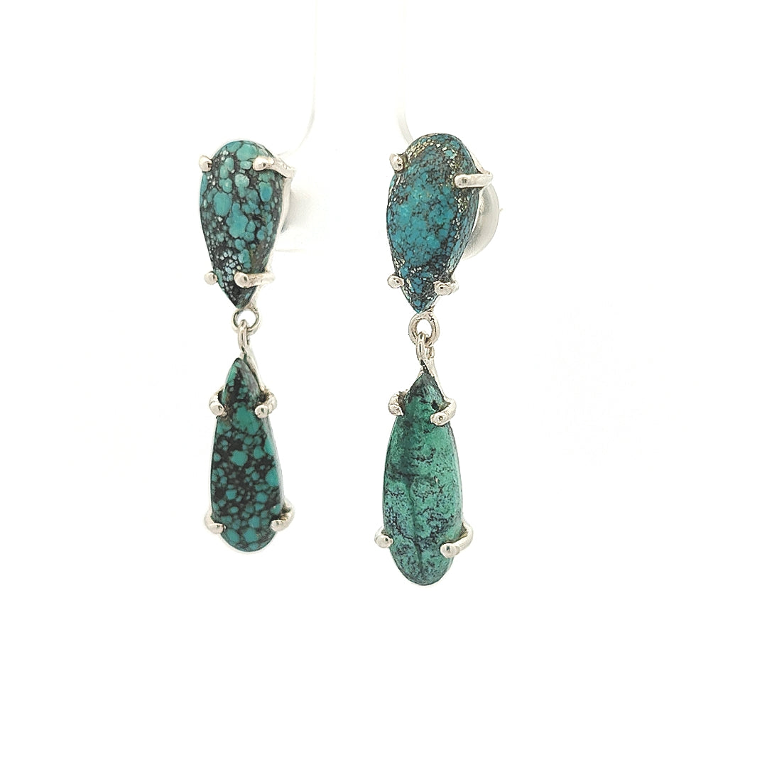 Natural Turquoise Earrings - Jenna - boothandbooth