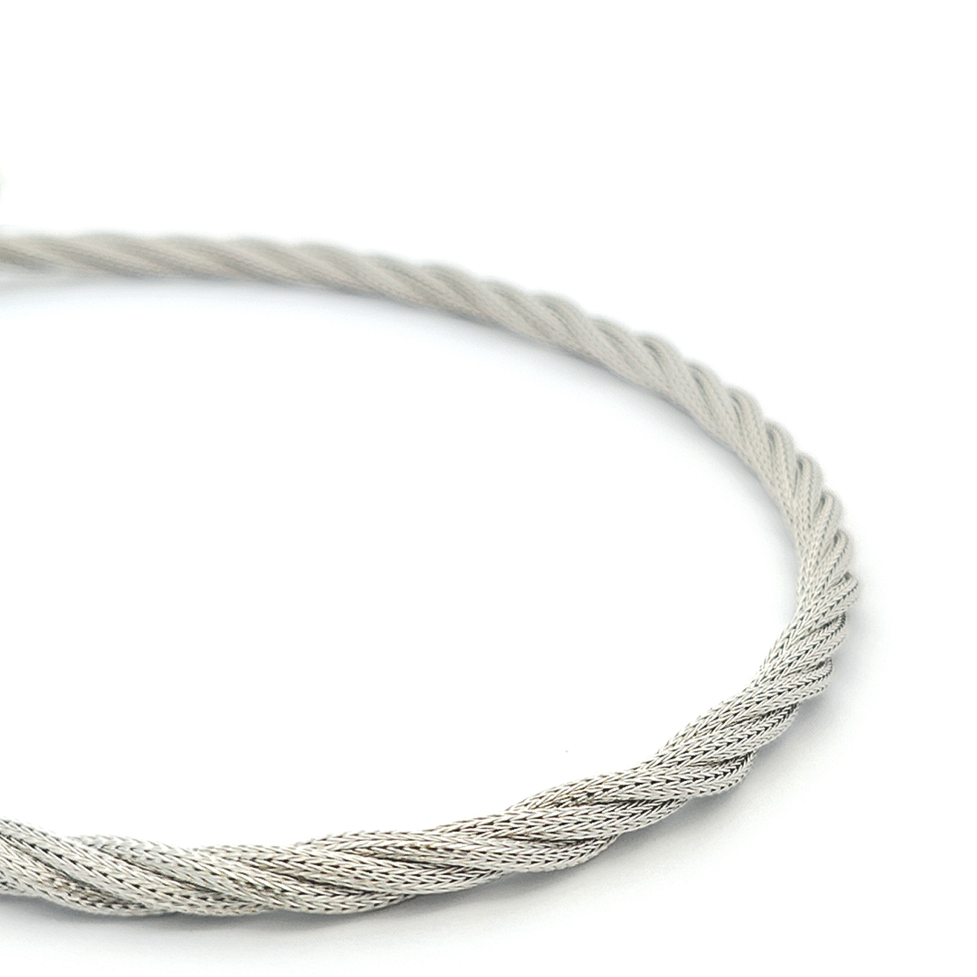 Sterling Silver Twisted Mesh Rope Chain - 7mm - boothandbooth