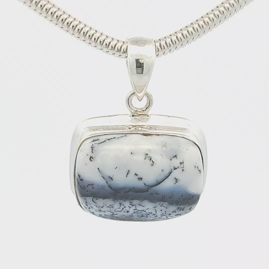 Dendritic Agate Pendant - Lily