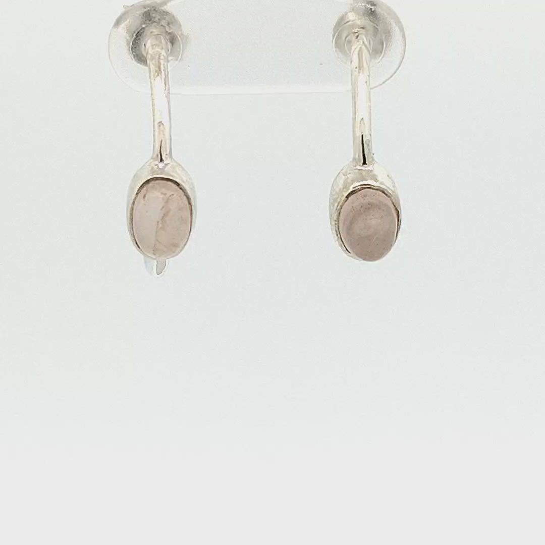 Rose Quartz Earrings - Julia