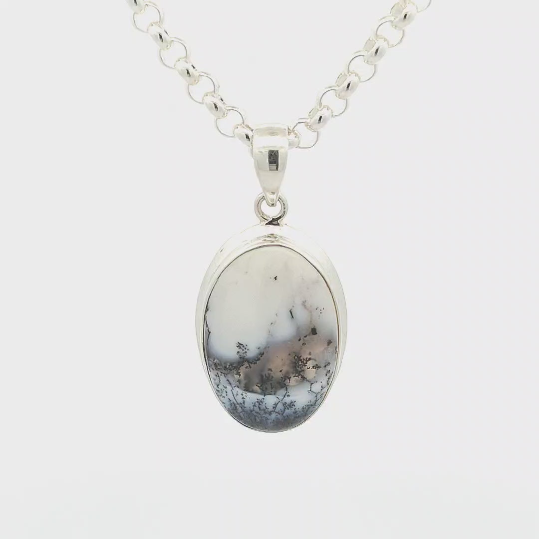 Dendritic Agate Pendant - Yasmine