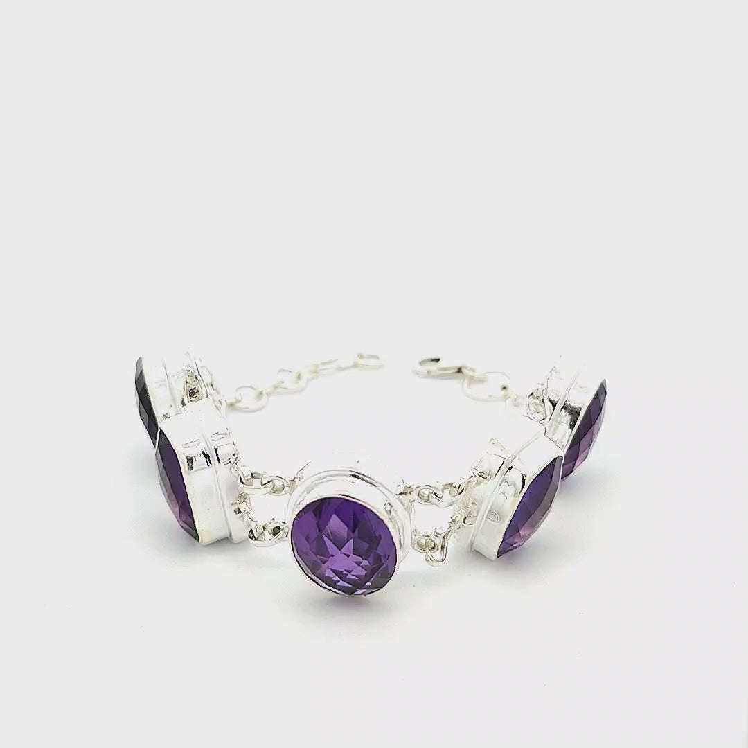 Purple Amethyst Bracelet - Lola
