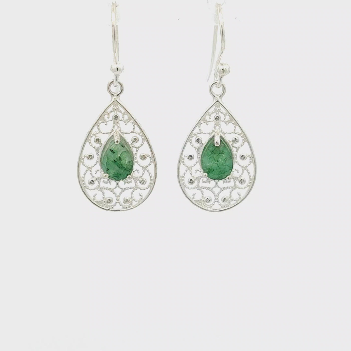 Emerald Earrings - Rebecca