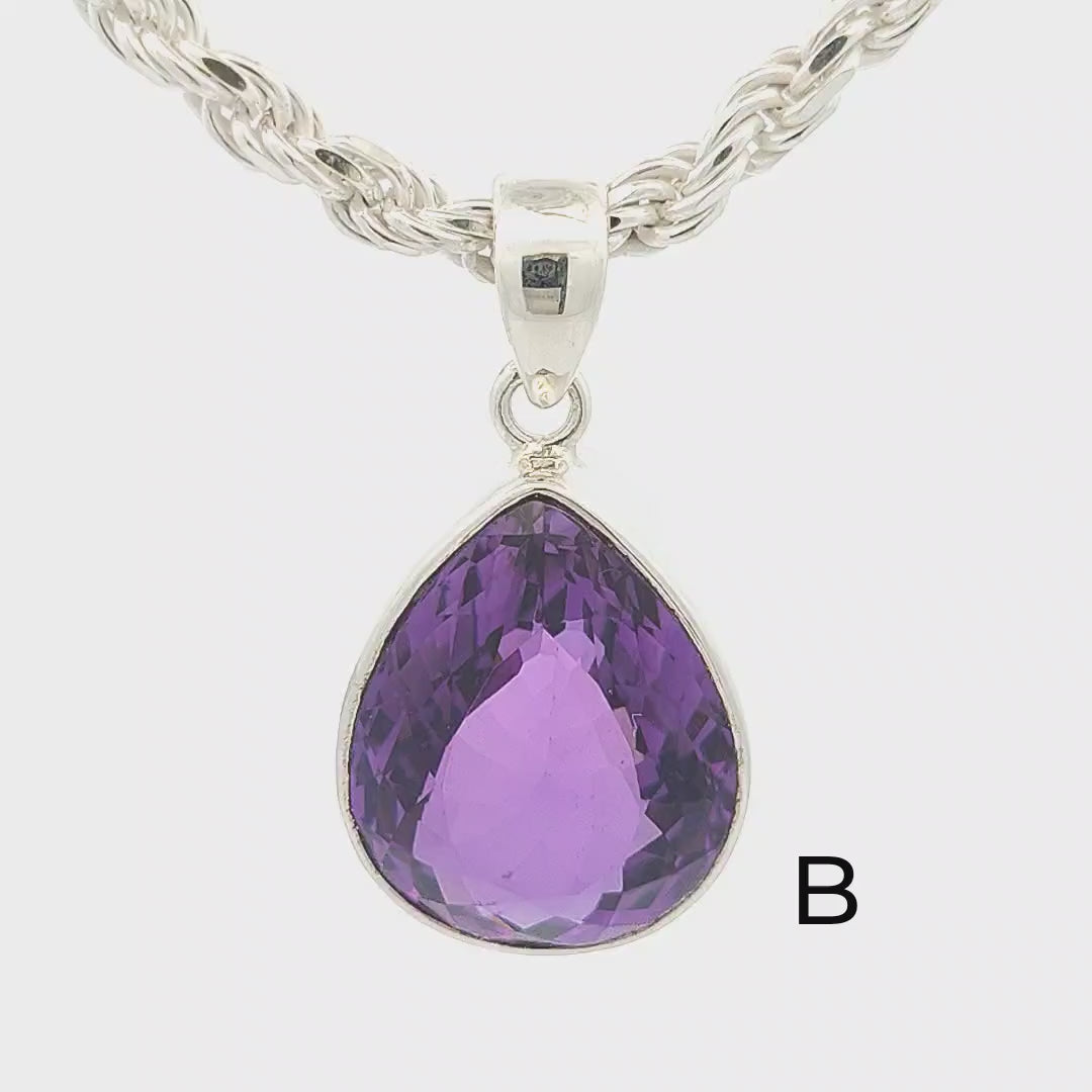 African Amethyst Pendant - Dawn