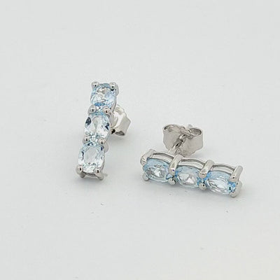 Blue Topaz Earrings - Claire