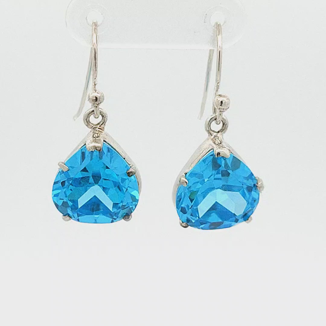 Swiss Blue Topaz Earrings - Cynthia