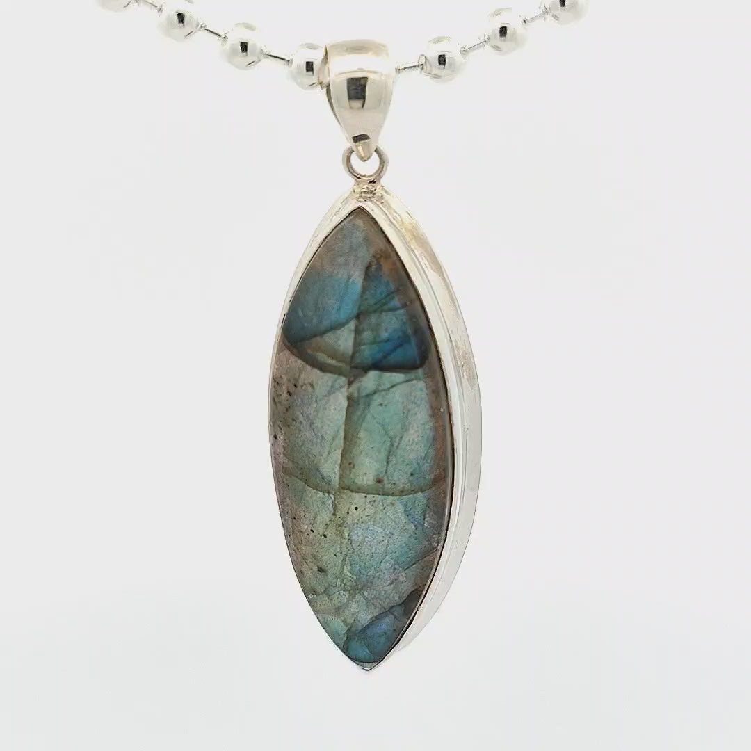 Large Labradorite Pendant - Iris