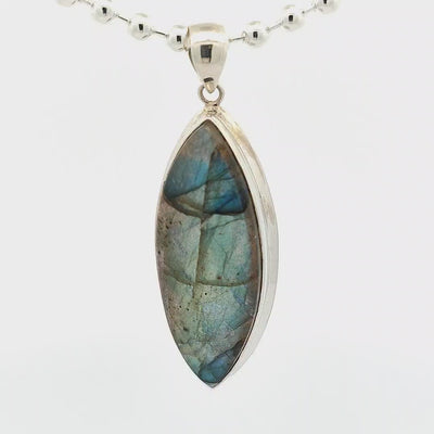 Large Labradorite Pendant - Iris
