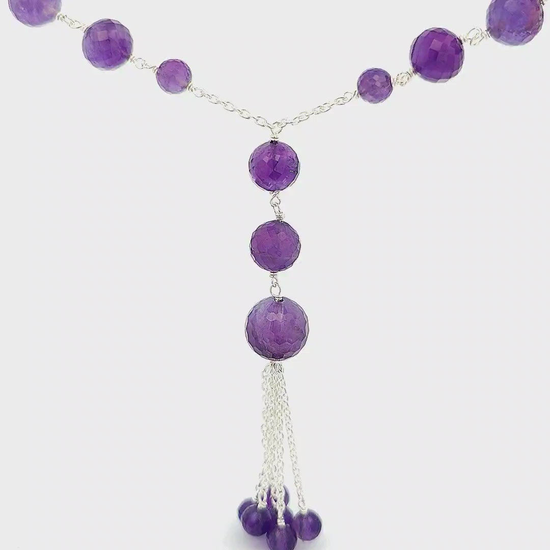 Amethyst Bead Necklace - Belle