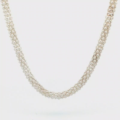 Sterling Silver Popcorn Necklace - 6mm