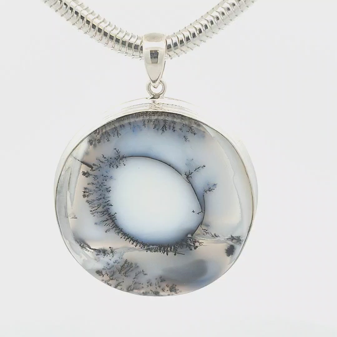 Dendritic Agate Pendant - Emma