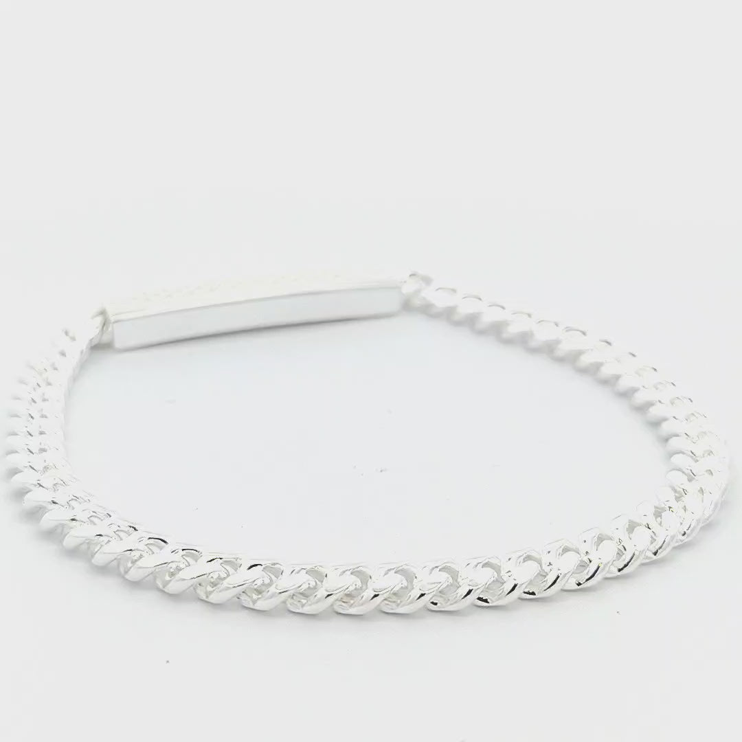 Sterling Silver Curb Bracelet 7mm