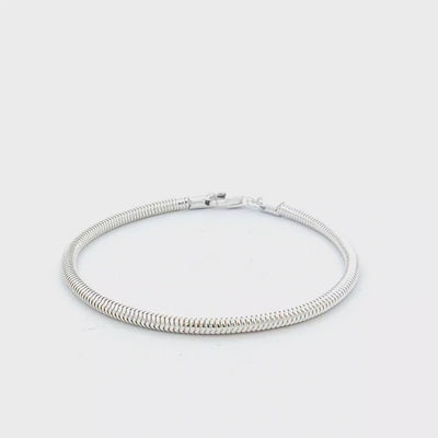 Sterling Silver Snake Bracelet - 3mm