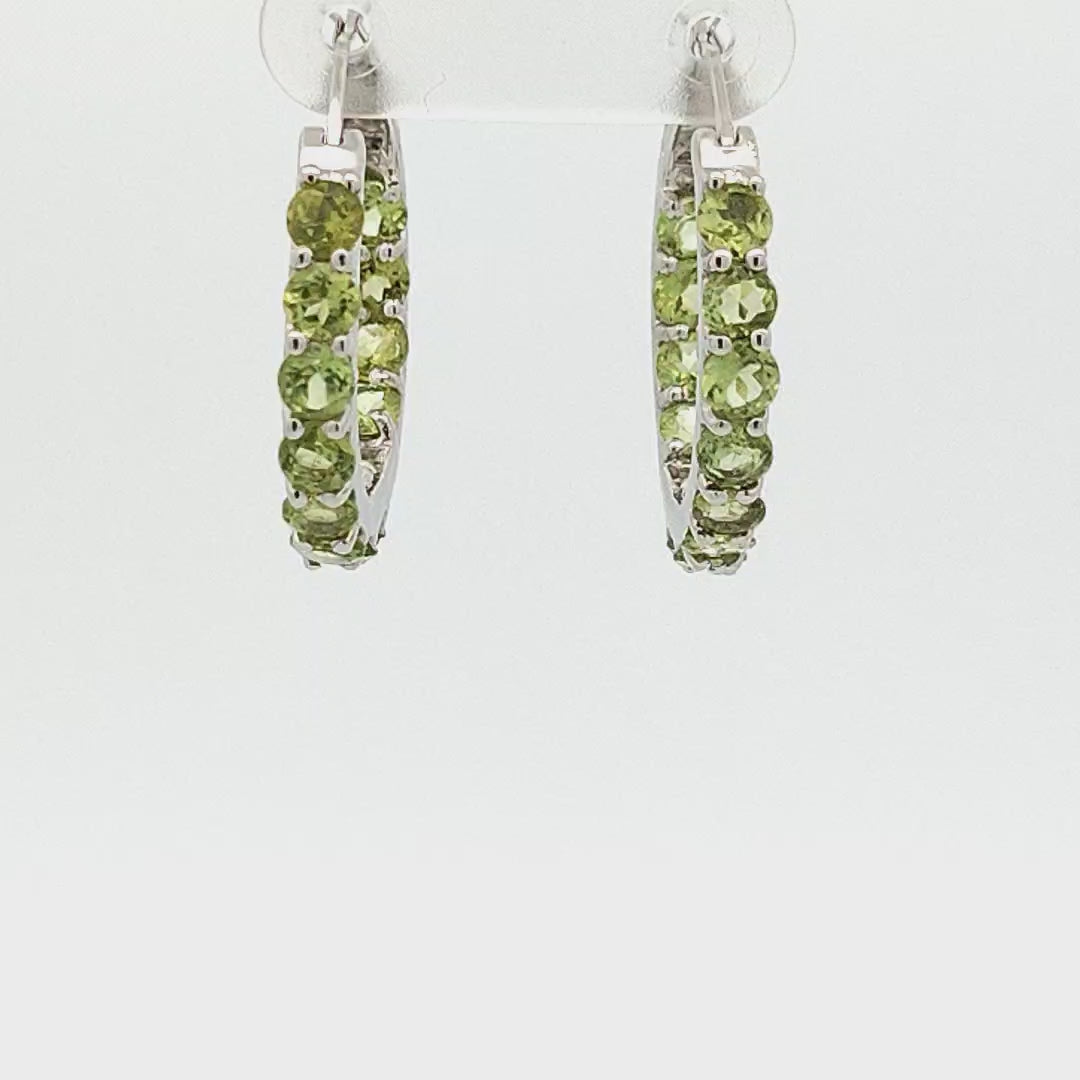 Peridot Hoop Earrings - Madeleine