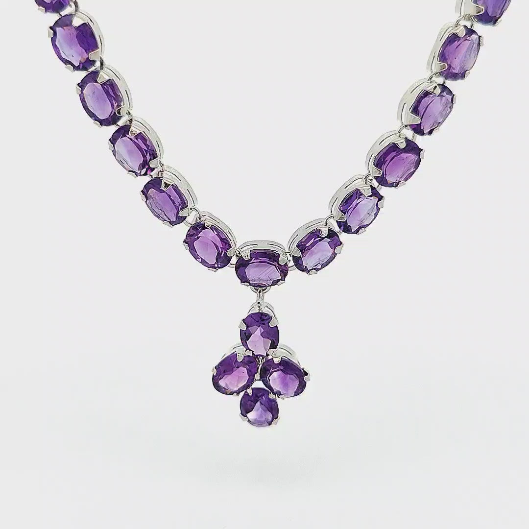 Amethyst Pendant Necklace - Ursula