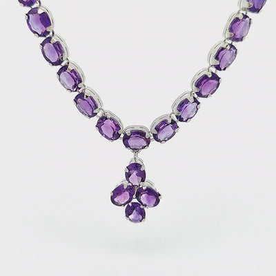 Amethyst Pendant Necklace - Ursula