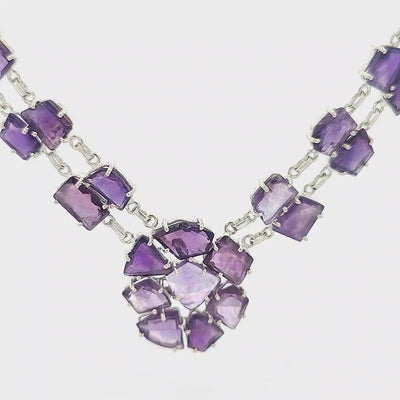 Amethyst Cluster Necklace - Helena