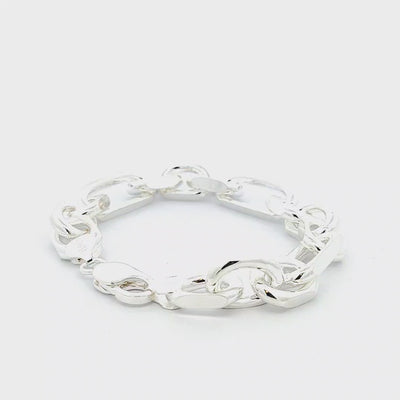 Sterling Silver Figaro Bracelet - 12mm