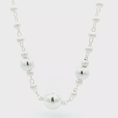 Sterling Silver Balls Necklace