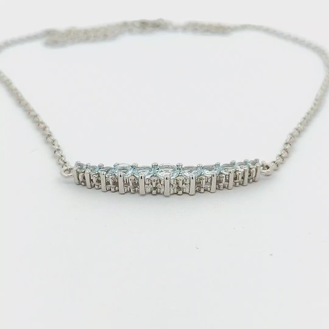 Aquamarine and Diamond Necklace - Celestine