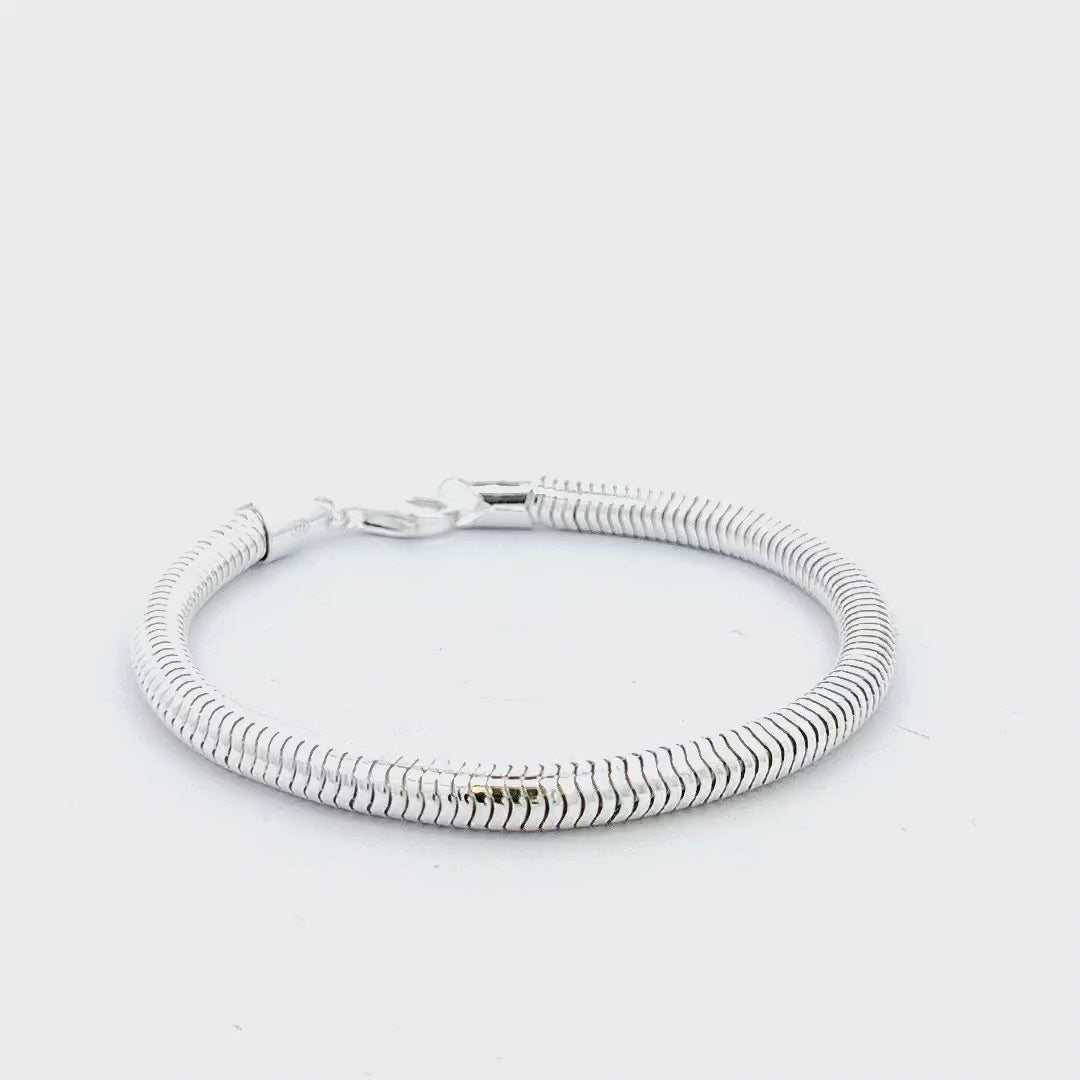 Sterling Silver Snake Bracelet - 5mm