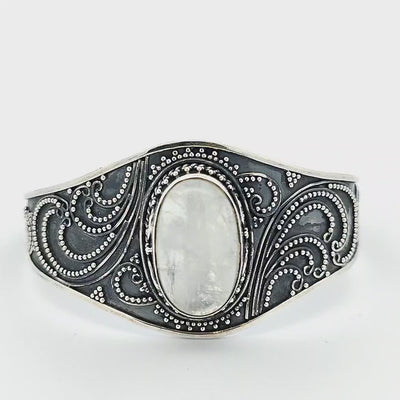 Rainbow Moonstone Bangle - Tatiana