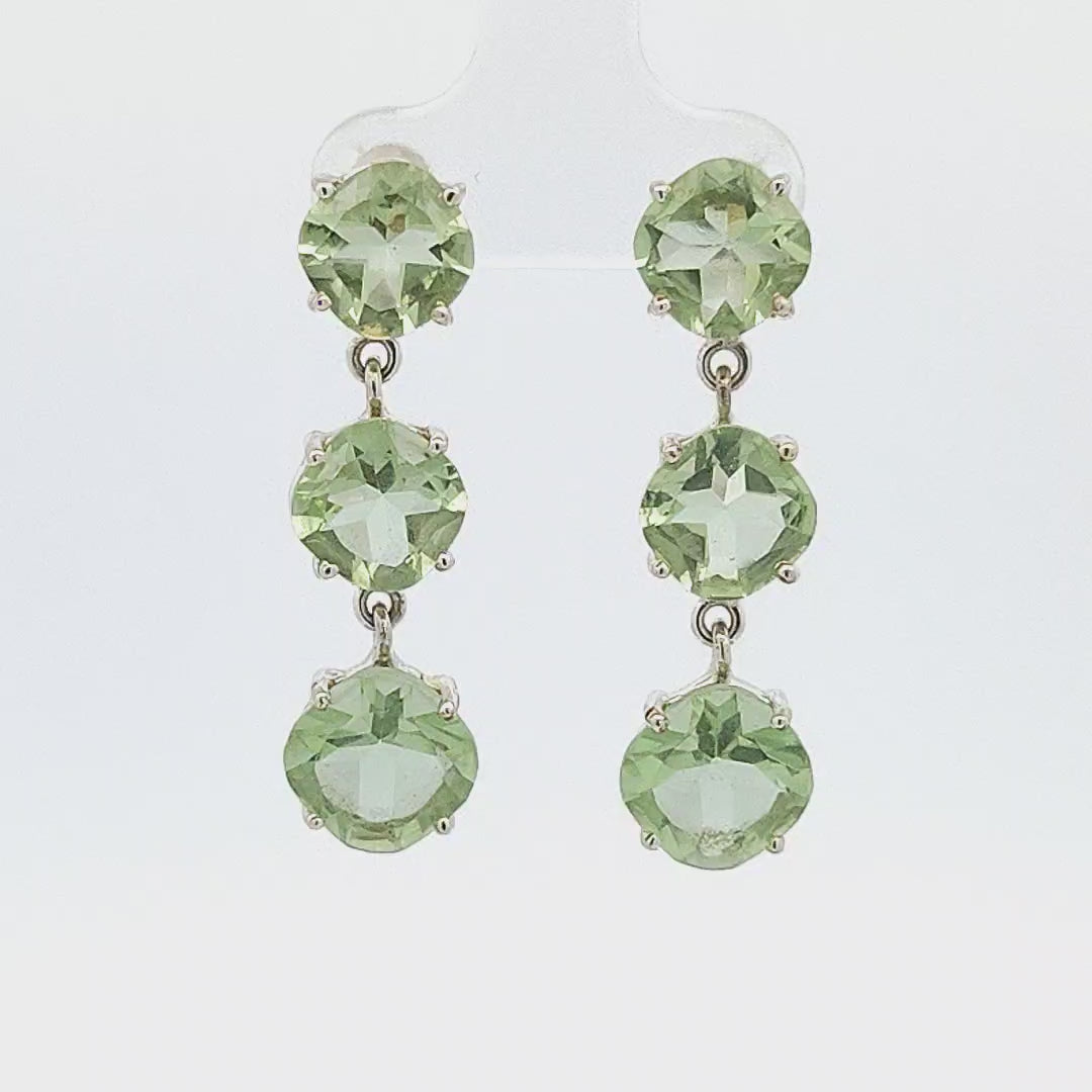 Green Amethyst Earrings - Fenella