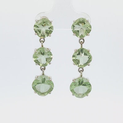 Green Amethyst Earrings - Fenella