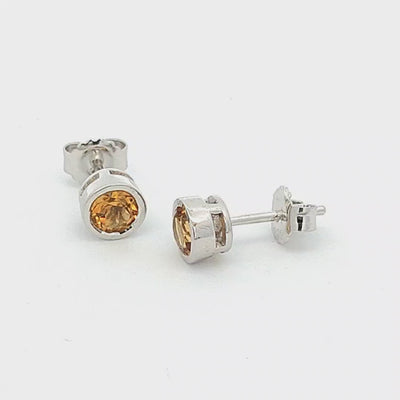 Citrine Studs - Georgie