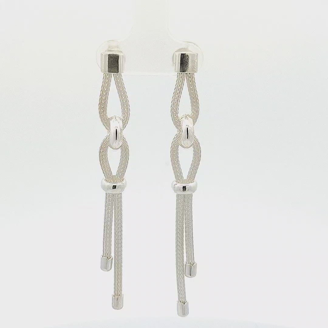 Sterling Silver Mesh Earrings - Robyn