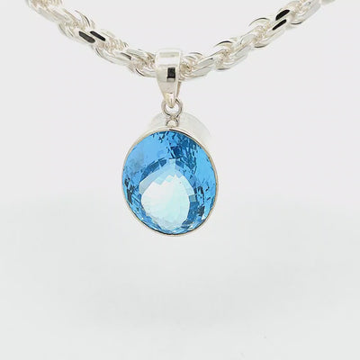 Swiss Blue Topaz Pendant - Ashley