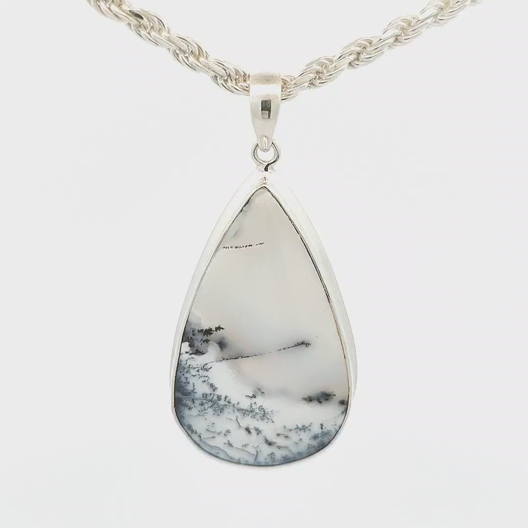 Dendritic Agate Pendant - Della