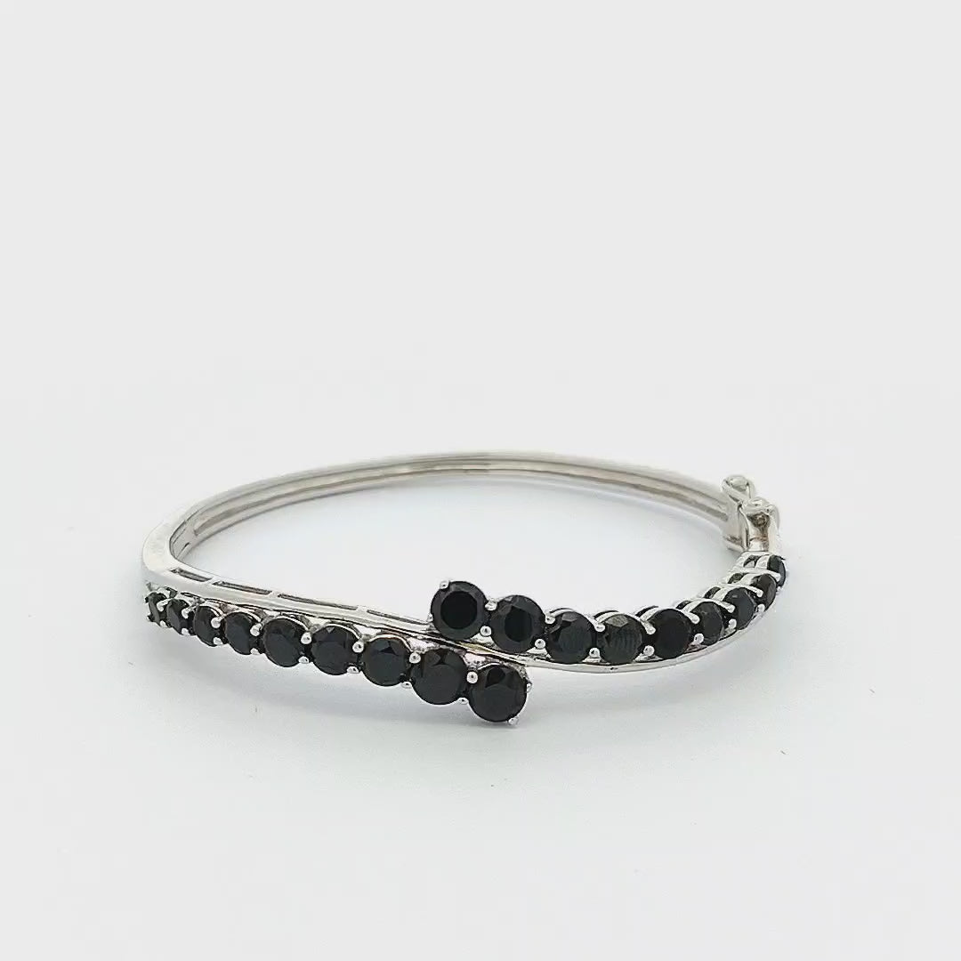 Black Spinel Bangle - Brie