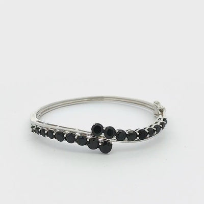 Black Spinel Bangle - Brie