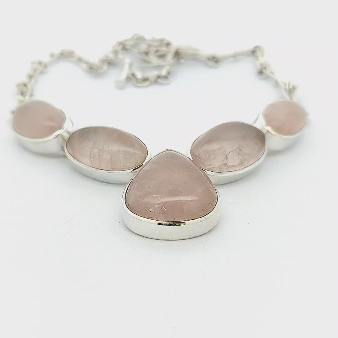 Rose Quartz Necklace - Bella