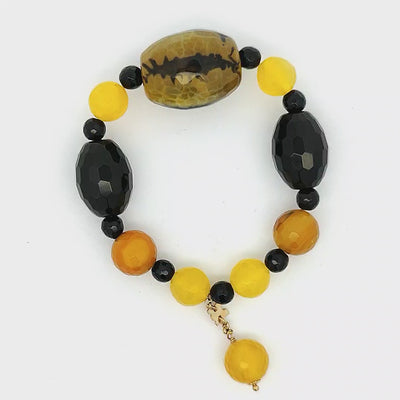 Black Onyx and Agate Bracelet - Candy
