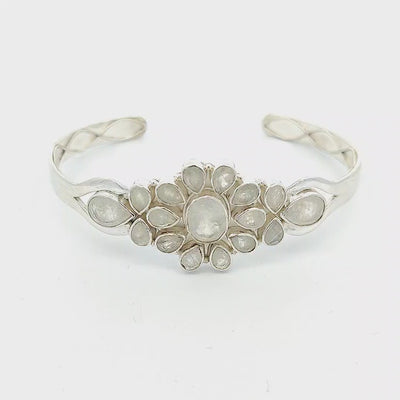Rainbow Moonstone Bangle - Carmen