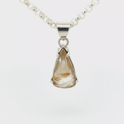 Gold Rutilated Quartz Pendant - Dawn